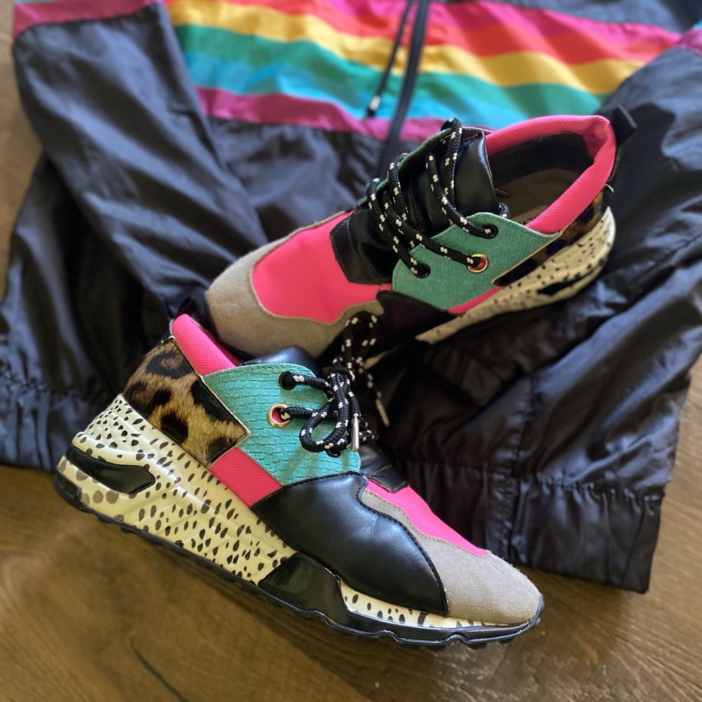 “Say what” zip up neon/black wind breaker 80’s - Picture 4 of 4